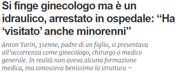 Ma il mio Dottore… è veramente un Dottore?